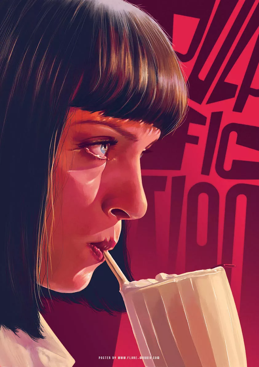 Flore-Maquin-movie-posters-illustration-pulp-fiction-