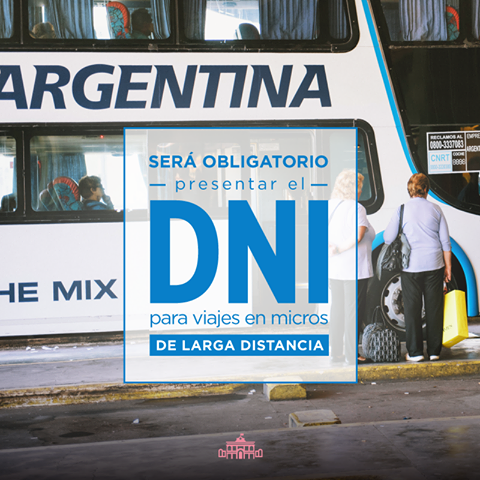 DNI PARA VIAJAR EN MICRO DE LARGA DISTANCIA
