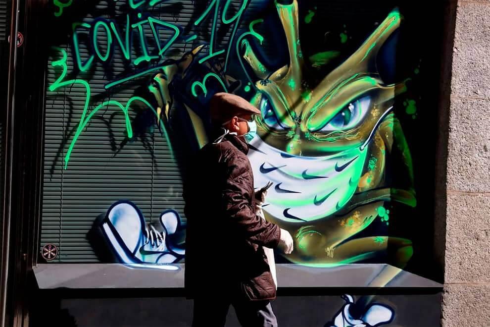 arte callejero sobre el Coronavirus