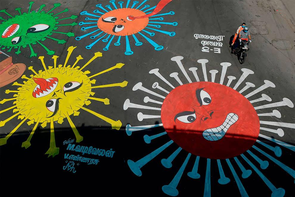 arte callejero sobre el Coronavirus