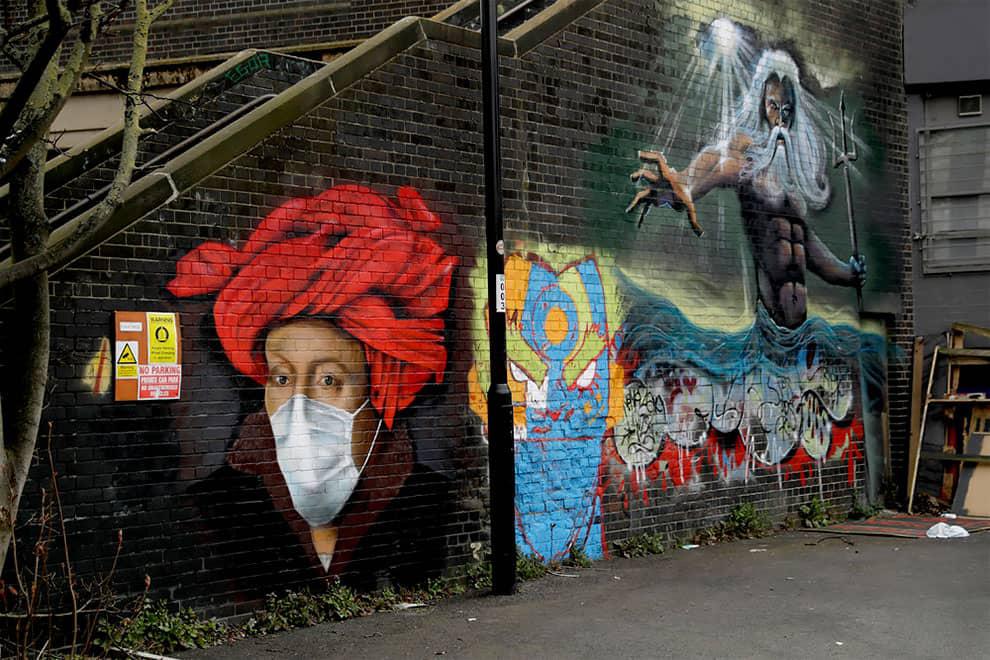 arte callejero sobre el Coronavirus