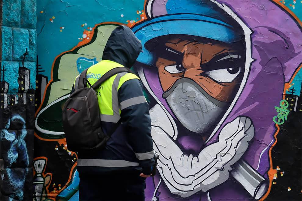 arte callejero sobre el Coronavirus