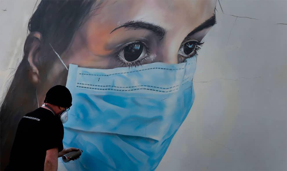 arte callejero sobre el Coronavirus