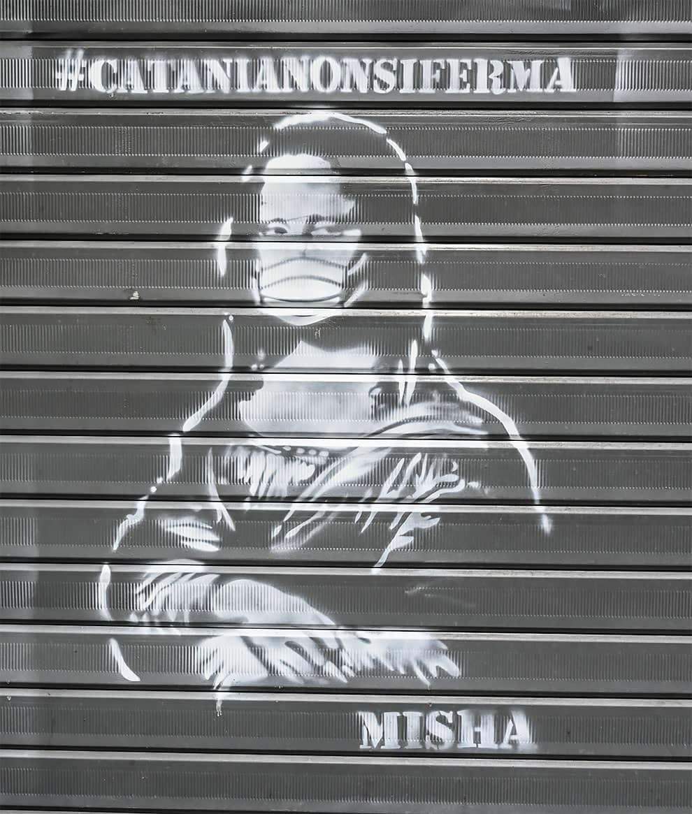 arte callejero sobre el Coronavirus